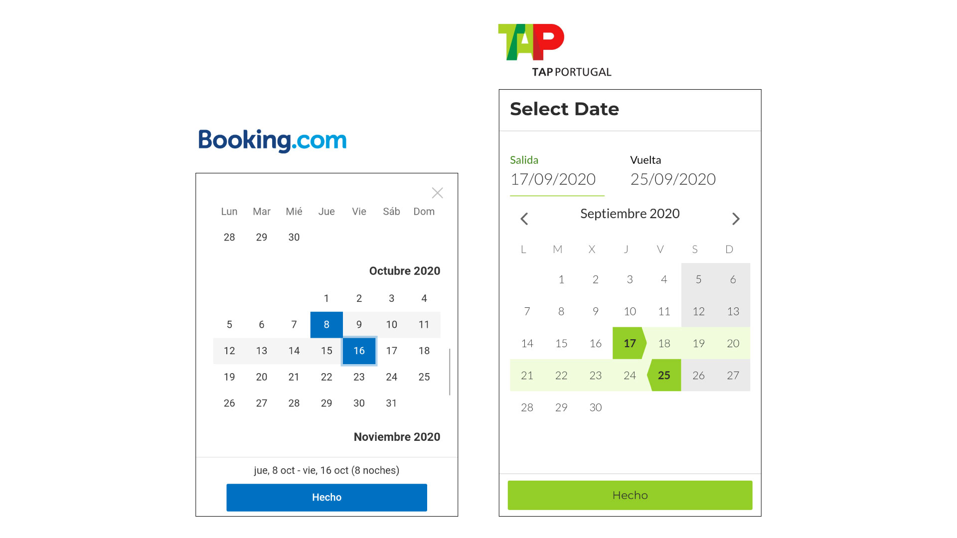 Calendar examples